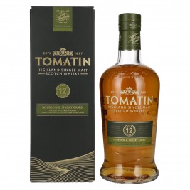 Tomatin 12 Years Old BOURBON & SHERRY CASKS 43% Vol. 0,7l dovanų dėžutėje