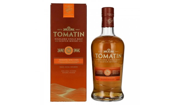 Tomatin 16 Years Old MOSCATEL WINE CASKS 46% Vol. 0,7l dovanų dėžutėje