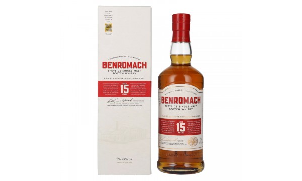 Benromach 15 Years Old Speyside Single Malt 43% Vol. 0,7l dovanų dėžutėje