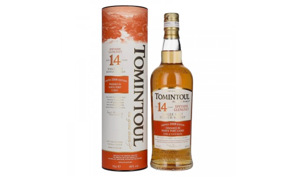 Tomintoul 14 Years Old WHITE PORT CASK Finish Limited Edition 2008 46% Vol. 0,7l dovanų dėžutėje