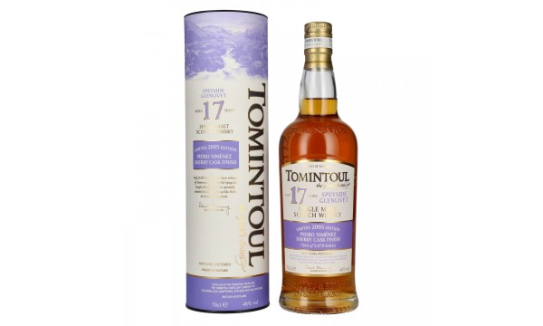 Tomintoul 17 Years Old PX SHERRY CASK Finish 2005 46% Vol. 0,7l dovanų dėžutėje Tomintoul 17 Years Old PX SHERRY CASK Finish 2005 46% Vol. 0,7l dovanų dėžutėje