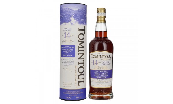 Tomintoul 14 Years Old PX SHERRY QUARTER CASK Finish 2009 46% Vol. 0,7l dovanų dėžutėje