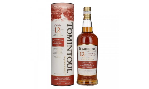 Tomintoul 12 Years Old OLOROSO SHERRY CASKS Finish Limited Edition 2010 40% Vol. 0,7l Dovanų dėžutėje