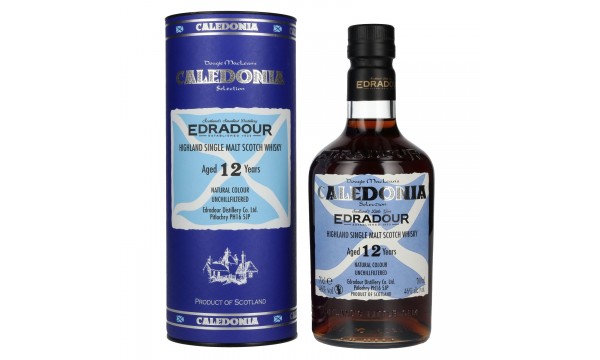 Edradour CALEDONIA 12 Years Old Highland Single Malt 46% Vol. 0,7l dovanų dėžutėje Edradour CALEDONIA 12 Years Old Highland Single Malt 46% Vol. 0,7l dovanų dėžutėje