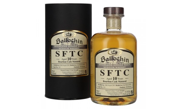 Edradour Ballechin SFTC 10 Years Old Bourbon Cask Matured 2011 57,4% Vol. 0,5l dovanų dėžutėje
