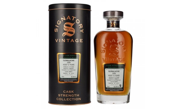 Signatory Vintage GLENALLACHIE 12 Years Old Cask Strength 2009 65,8% Vol. 0,7l metalinėje dėžutėje