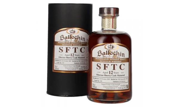 Edradour Ballechin SFTC 12 Years Old Oloroso Sherry Cask Matured 2009 55,4% Vol. 0,5l dovanų dėžutėje
