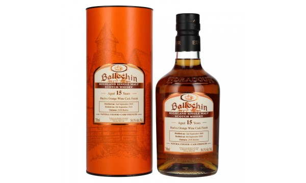 Edradour Ballechin 15 Years Old Huelva Orange Wine Cask Single Malt Cask Strength 2009 54,1% Vol. 0,7l dovanų dėžutėje