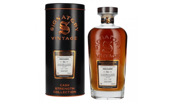 Signatory Vintage KNOCKANDO 16 Years Old 1st Fill PX Hogshead Cask Strength #103 2008 51,6% Vol. 0,7l dovanų dėžutėje