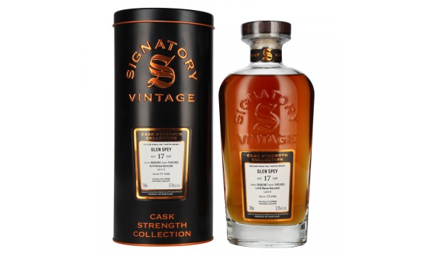 Signatory Vintage GLEN SPEY 17 Years Old 1st Fill Oloroso Cask Strength #3 2007 57,3% Vol. 0,7l metalininėje dėžutėje