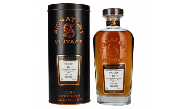 Signatory Vintage PULTENEY 16 Years Old 1st Fill Oloroso Cask Strength #12 2008 56,4% Vol. 0,7l dėžutėje Tinbox