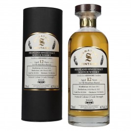 Signatory Vintage ARDMORE 12 Years Old 1st Fill Bourbon Cask Strength #802004 2012 60,7% Vol. 0,7l metalinėje dėžutėje