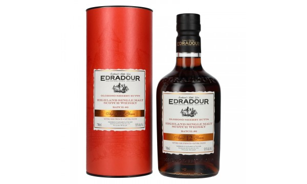 Edradour 12 Years Old Oloroso Sherry Single Malt Whisky Natural Cask Strength #6 59,5% Vol. 0,7l dovanų dėžutėje