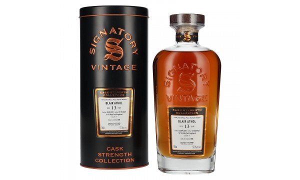 Signatory Vintage BLAIR ATHOL 13 Years Old 1st Fill Ruby Port Cask Strength #1 2011 57,7% Vol. 0,7l į dėžutę