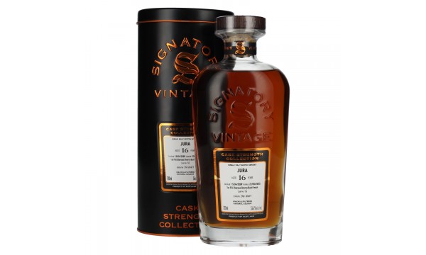 Signatory Vintage JURA 16 Years Old 1st Fill Oloroso Sherry Butt Cask Strength #16 2009 54,4% Vol. 0,7l Tinbox dėžutėje