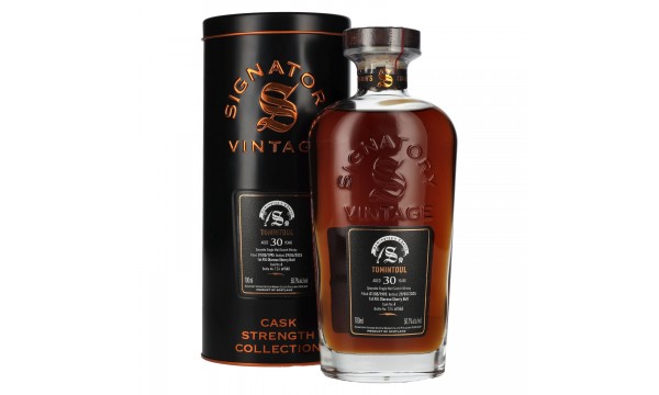 Signatory Vintage TOMINTOUL 30 Years Old Cask Strength #6 1995 50,7% Vol. 0,7l metalinėje dėžutėje