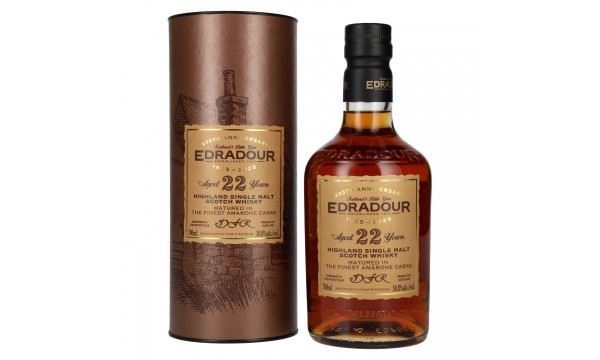 Edradour 22 Years Old 200th Anniversary Amarone Cask Highland Single Malt Whisky 50,8% Vol. 0,7l dovanų dėžutėje