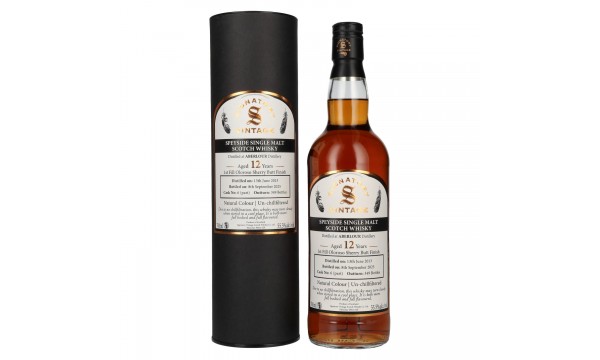Signatory Vintage ABERLOUR 12 Years Old 1st Fill Oloroso Sherry Butt Finish Cask # 6 55,5% Vol. 0,7l dovanų dėžutėje