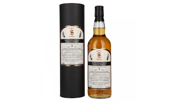 Signatory Vintage CAOL ILA 9 Years Old 2nd Fill Chardonnay Butt Finish Cask # 4 58,4% Vol. 0,7l dovanų dėžutėje