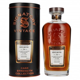 Signatory Vintage NORTH BRITISH 34 Years Old Refill Oloroso Cask Strength #262085 1991 50,4% Vol. 0,7l metalinėje dėžutėje
