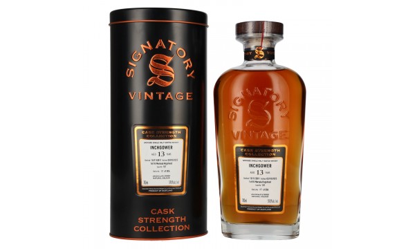 Signatory Vintage INCHGOWER 13 Years Old 1st Fill Marsala Cask Strength #101 2011 59,8% Vol. 0,7l metalinėje dėžutėje Signatory Vintage INCHGOWER 13 Years Old 1st Fill Marsala Cask Strength #101 2011 59,8% Vol. 0,7l metalinėje dėžutėje