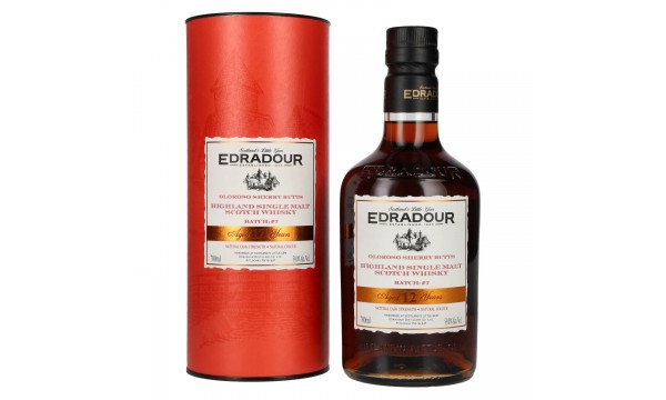 Edradour 12 Years Old Oloroso Sherry Single Malt Whisky Natural Cask Strength #7 59% Vol. 0,7l dovanų dėžutėje