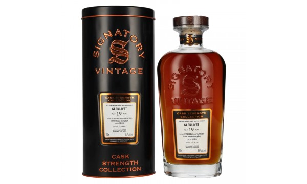 Signatory Vintage GLENLIVET 19 Years Old Cask Strength Collection 2006 58,7% Vol. 0,7l metalininėje dėžutėje