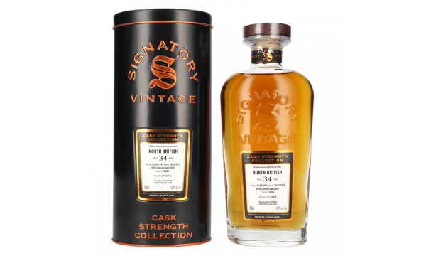 Signatory Vintage NORTH BRITISH 34 Years Old Refill Oloroso Cask Strength #262086 1991 52,9% Vol. 0,7l dovanų dėžutėje Signatory Vintage NORTH BRITISH 34 Years Old Refill Oloroso Cask Strength #262086 1991 52,9% Vol. 0,7l dovanų dėžutėje