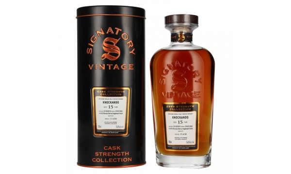 Signatory Vintage KNOCKANDO 15 Years Old Cask Strength Collection #2 2010 54,6% Vol. 0,7l dėžutėje Signatory Vintage KNOCKANDO 15 Years Old Cask Strength Collection #2 2010 54,6% Vol. 0,7l dėžutėje