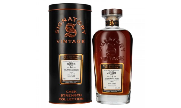 Signatory Vintage AULTMORE 14 Years Old Cask Strength Collection 2011 61,7% Vol. 0,7l į metalinę dėžutę