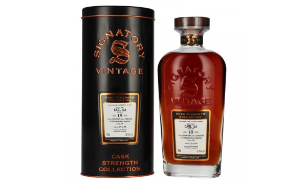 Signatory Vintage CAOL ILA 18 Years Old Cask Strength Collection #105 2007 56,1% Vol. 0,7l metalinėje dėžutėje