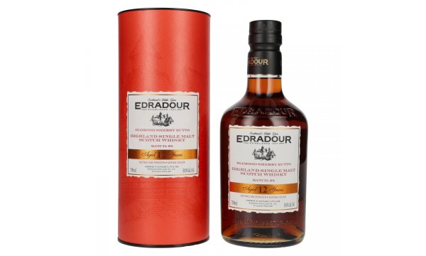 Edradour 12 Years Old Oloroso Sherry Single Malt Whisky Natural Cask Strength #8 58% Vol. 0,7l dovanų dėžutėje Edradour 12 Years Old Oloroso Sherry Single Malt Whisky Natural Cask Strength #8 58% Vol. 0,7l dovanų dėžutėje