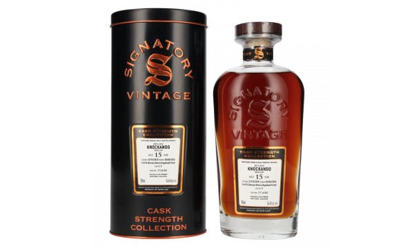 Signatory Vintage KNOCKANDO 15 Years Old Cask Strength Collection #6 2010 54,4% Vol. 0,7l metalinėje dėžutėje