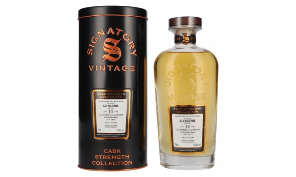 Signatory Vintage GLENGOYNE 11 Years Old 1st Fill Bourbon Barrel Cask Strength #700443 2014 55% Vol. 0,7l dovanų dėžutėje