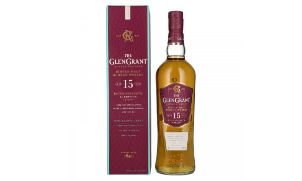 Glen Grant 15 Years Old BATCH STRENGTH Single Malt Whisky 50% Vol. 0,7l dovanų dėžutėje