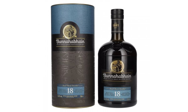 Bunnahabhain 18 Years Old Islay Single Malt Scotch Whisky 46,3% Vol. 0,7l dovanų dėžutėje