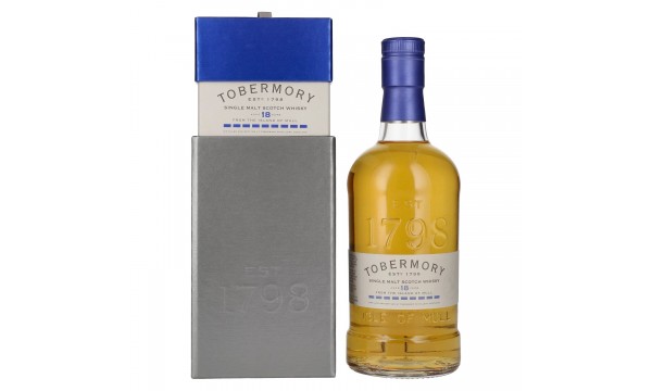 Tobermory 18 Years Old BOURBON FINISH 46,3% Vol. 0,7l dovanų dėžutėje