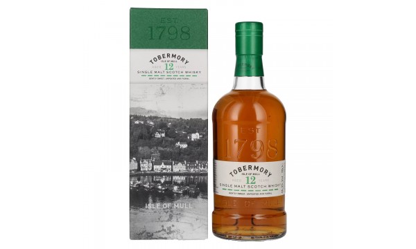 Tobermory 12 Years Old Single Malt Scotch Whisky 46,3% Vol. 0,7l dovanų dėžutėje Tobermory 12 Years Old Single Malt Scotch Whisky 46,3% Vol. 0,7l dovanų dėžutėje