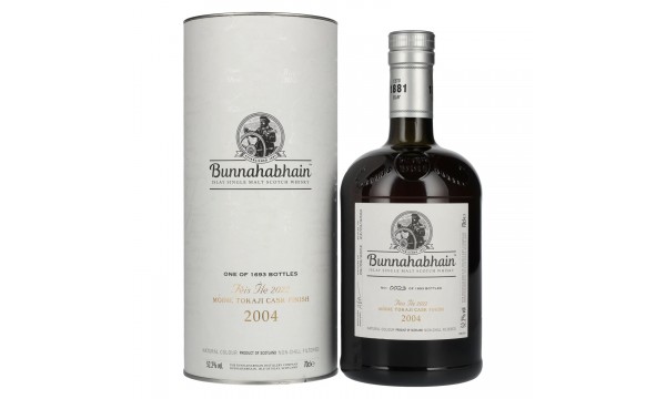 Bunnahabhain MÒINE TOKAJI CASK FINISH Limited Release Fèis Ìle 2022 52,2% Vol. 0,7l dovanų dėžutėje