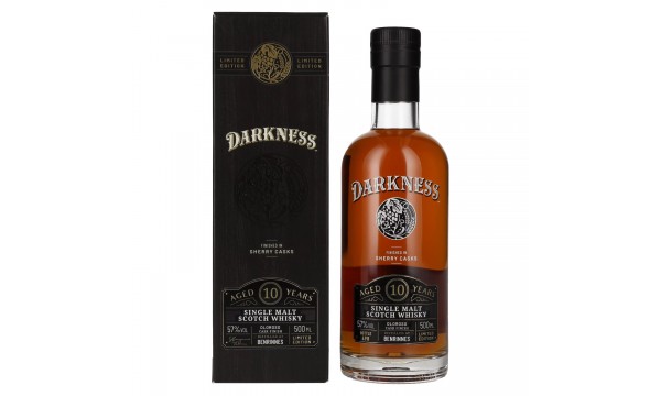 Darkness BENRINNES 10 Years Old OLOROSO CASK FINISH 57% Vol. 0,5l dovanų dėžutėje