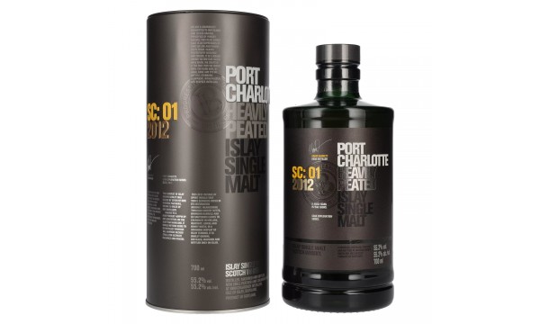 Port Charlotte SC:01 Heavily Peated Islay Single Malt 2012 55,2% Vol. 0,7l metalo dėžutėje