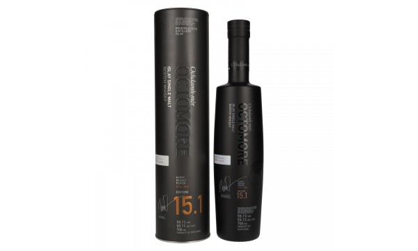Octomore EDITION: 15.1 Super Heavily Peated Islay Single Malt Limited Release 2024 59,1% Vol. 0,7l metalininėje dėžutėje Octomore EDITION: 15.1 Super Heavily Peated Islay Single Malt Limited Release 2024 59,1% Vol. 0,7l metalininėje dėžutėje