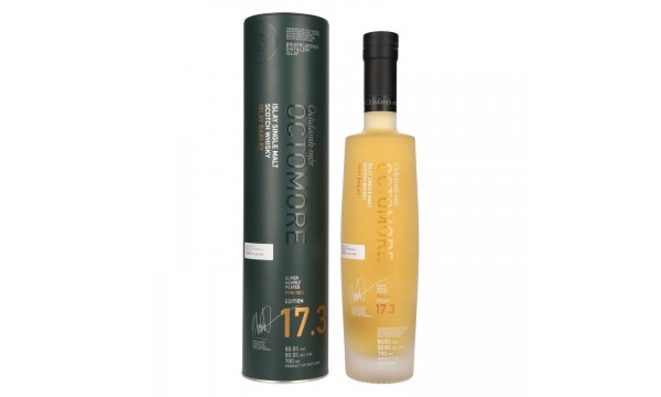 Octomore EDITION: 17.3 Super Heavily Peated Islay Single Malt Release 2026 60,9% Vol. 0,7l skardos dėžutėje