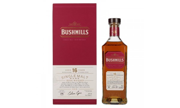 Bushmills 16 Years Old TRIPLE DISTILLED Single Malt Whiskey 40% Vol. 0,7l dovanų dėžutėje