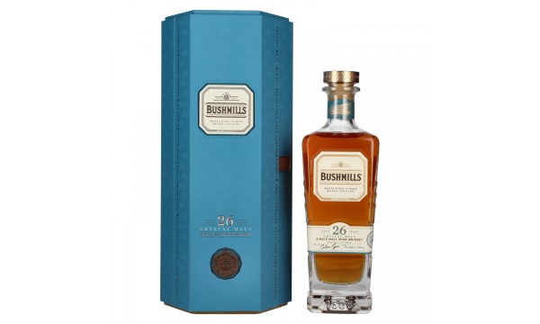 Bushmills 26 Years Old CRYSTAL MALT Single Malt Irish Whiskey 46% Vol. 0,7l dovanų dėžutėje