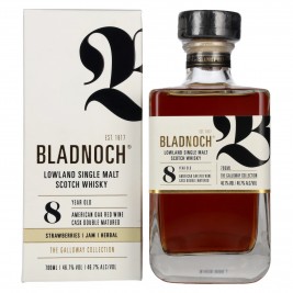 Bladnoch 8 Years Old Lowland Single Malt American Red Wine Cask 46,7% Vol. 0,7l dovanų dėžutėje