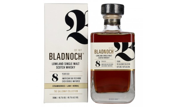 Bladnoch 8 Years Old Lowland Single Malt American Red Wine Cask 46,7% Vol. 0,7l dovanų dėžutėje