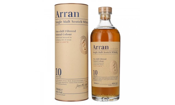 Arran 10 Years Old Single Malt Scotch Whisky 46% Vol. 0,7l dovanų dėžutėje Arran 10 Years Old Single Malt Scotch Whisky 46% Vol. 0,7l dovanų dėžutėje