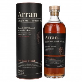 Arran Single Malt PORT CASK FINISH Single Malt Scotch Whisky 50% Vol. 0,7l dovanų dėžutėje