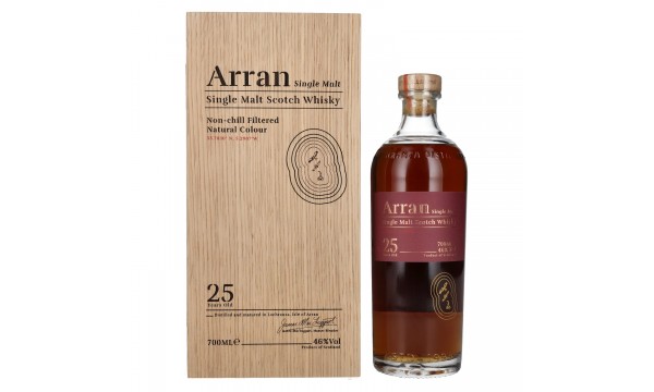 Arran 25 Years Old Single Malt Scotch Whisky 46% Vol. 0,7l medinėje dėžėje
